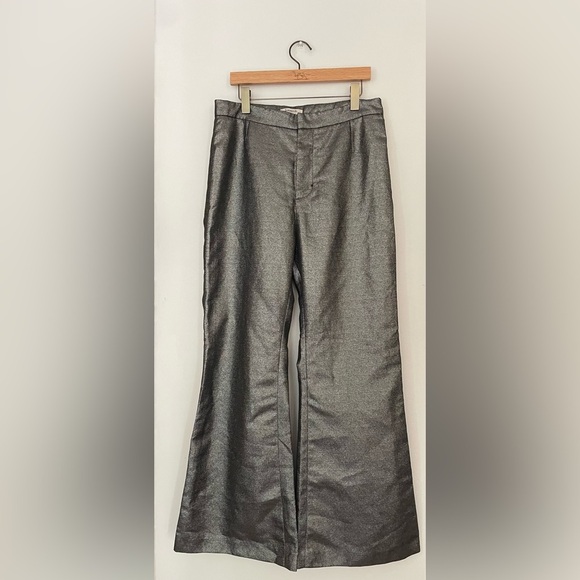 House of CB Metallic Gray Wide-Leg Pants - Picture 7 of 10